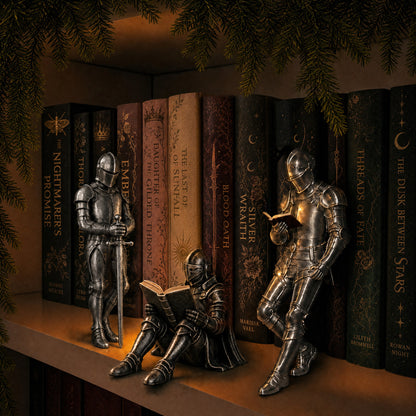 The Complete Order: all 3 knights on a bookshelf